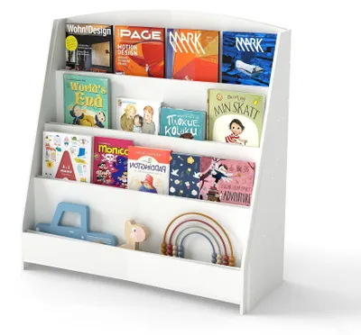 Image de Étagère à livres pour enfants, 4 niveaux, avec 4 étagères