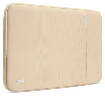 Produktbild von tomtoc 360° Tasche Hülle für 14 Zoll MacBook Pro M5/M4/M3/M2/M1 Pro/Max – Größe 14 Zoll für MacBook Pro 14, Laptop-Schutzhülle, Natursand