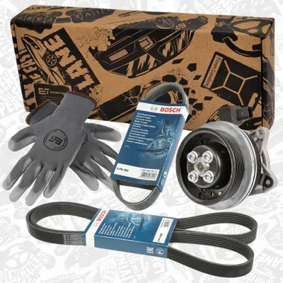 Produktbild von ET ENGINETEAM PW0010VR2 Wasserpumpe + Keilrippenriemensatz für VW GOLF VI (5K1) Golf V Schrägheck (1K1) Polo Schrägheck (6R1, 6C1) TOURAN (1T1, 1T2)
