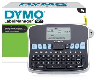 Produktbild von DYMO 360D LabelManager, 180 x 180 DPI, Direkt Wärme, 12 mm/sek, LCD, 9 Etikett(en), 197 mm