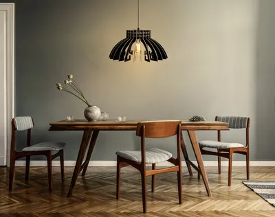 Produktbild von Opviq, 167- 167FLH, Schwarz, Kronleuchter, MDF -Körper