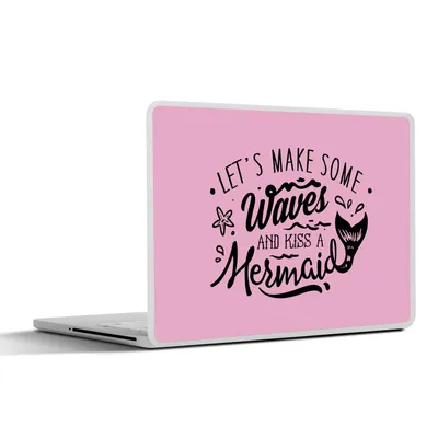 Produktbild von MuchoWow® Laptop Aufkleber Sticker Cover Meerjungfrauenschwanz - Sprüche - Rosa 25x18 cm - Laptop-Deko