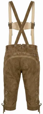 Produktbild von Trachten Lederhose Trachtenhose Ziegenleder mit Hosenträgern, Größe:58/3XL, Farbe:Hellbraun