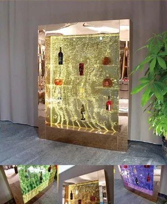 Image de Led mur d'eau Bar étagère colonne d'eau comptoir étagères design éclairé