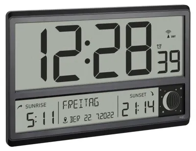 Obrázek produktu pro TFA 60.4524.01 černá Digitální XL rádiem řízené hodiny