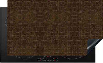 Produktbild von KitchenYeah© Herdabdeckplatte Leder - Textur - Tierhaut , 90x52cm, Küche Deko, Glaskeramikkochfeld Herdabdeckung, Abdeckplatte fùr Kochfeld