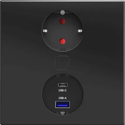 Produktbild von Einbausteckdose Küche USB A/C Küchensteckdose Duplex-Q Steckdose Büro