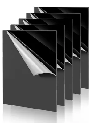 5er-Pack A4 Acrylglasplatten schwarz 29,7x21 cm 1,7 mm
