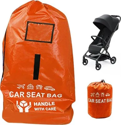 Produktbild von Wasserdichte Transporttas, orange, groß, für Kinderwagen und Autokinderzitze