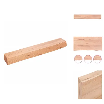 Obrázek produktu pro vidaXL Nástěnná police světle hnědá 60x10x6 cm dubový masiv - Nástěnné police