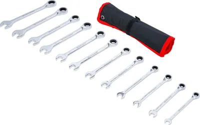 Productafbeelding van KRAFTMANN 30001 Set ratelringsleutels, 12-delig.