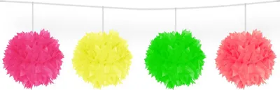 Produktbild von Bunte Pompon-Girlande, 3 Meter lang