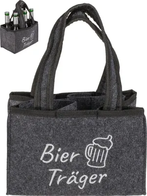 Produktbild von Flaschentasche Bier Tträger für 6 Bier Flaschen Dosen Flaschenträger Männer Handtasche