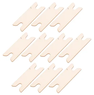 Productafbeelding van Webschiffchen - 10 stuks.Webschiffchenstokjes - Accessoire voor weeframen en weefgetouwen, geschikt voor het weven van banden en sjaals - Hout