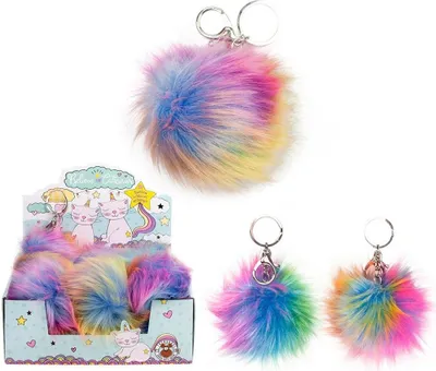 Produktbild von CATICORN Regenbogenball Schlüsselanhänger mit Karabiner - ca. 7cm
