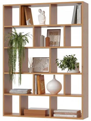 Produktbild von EstiloHome Bücherregal SOMBRA 105 x 141 cm, Erle – offenes Wandregal
