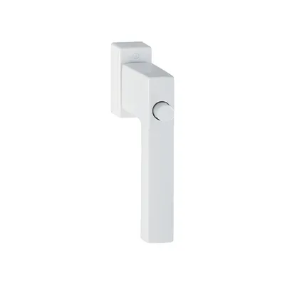 Produktbild von HOPPE Toulon Dreh-/Kipp-Fenstergriff mit Druckknopf selbstsperrend, F9016 Aluminium verkehrsweiß beschichtet, 0737SV/U947, 7 - 43 mm Vierkant