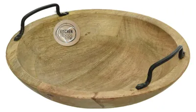 Produktbild von Decoris Tablett - Mangoholz - rund - 29 x 29 x 10 cm