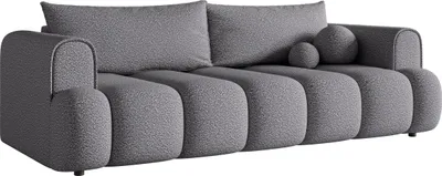 Produktbild von Selsey Dandelino - 3-Sitzer Sofa mit Schlaffunktion, Bettkasten, Boucle-Bezug, grau