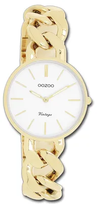 Immagine prodotto di Oozou, orologio da polso vintage, serie "Damenuhr", cinturino in metallo dorato, movimento al quarzo, quadrante analogico, modello D3UOC20357