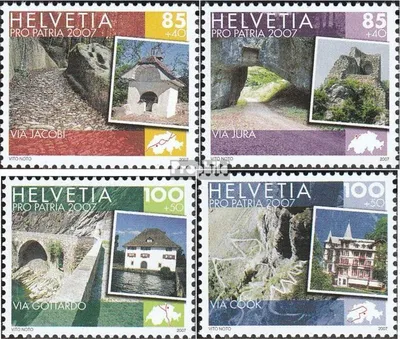 Produktbild von Briefmarken Schweiz 2007 Mi 2007-2010 (kompl.Ausg.) gestempelt Kulturwege Schweiz