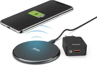 Zdjęcie produktu dla Hama QI-FC10, Wewnętrzna, USB, Bezprzewodowe ładowanie, Czarny