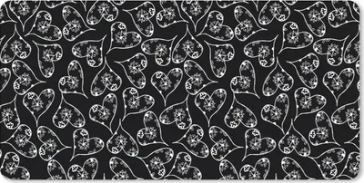 Produktbild von MuchoWow® Mauspad Mousepad Mädchen - Herz - Blumen - Muster - Mädchen - Kinder - Baby 60x30 cm - Mousepads - Maus Mat - Pad - Mausunterlage - Nachhaltig
