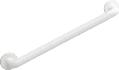 A white grab bar is shown against a white background.