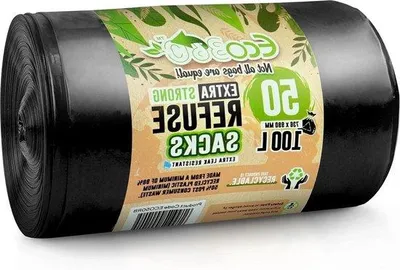 Produktbild von Famanu Müllsäcke 100 l schwarz 50 Stück - Großformat - ECO50RB