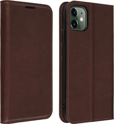 Immagine prodotto di Cover in pelle business, custodia protettiva con portafoglio Apple iPhone 11 - Marrone