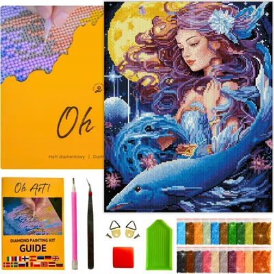 Produktbild von Diamantstickerei mit Rahmen-Set 40 x 50 cm Diamantmalerei 5D Mosaikbild