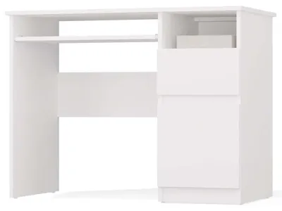Produktbild von Porto Computerschreibtisch Rechts Weiss Schubladenschrank Regal Für Home Office