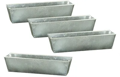 Produktbild von Debnička na kvetináče pre europalety - 4 kusy - pozinkovaná cca 35,5x12,5 cm