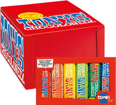 Image de Tony's Chocolonely - Chocolat Tony Chocolonely Probying 6 Bars | Mettre un 6 -pièce | 12 pièces