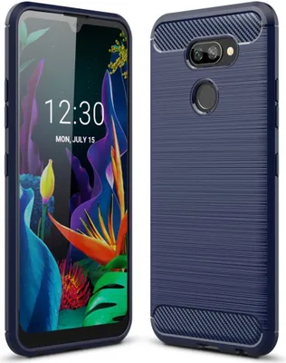 Produktbild von Schutzhülle Handyhülle für LG K40S Case Cover Carbon Optik Blau