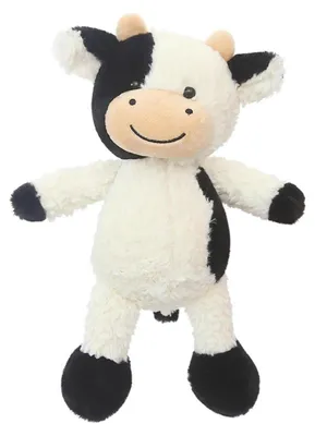 Image de Peluche vache, très douce, 30 cm
