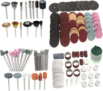 Produktbild von 222-teiliges Set Schleifköpfe und Zubehör für Drehwerkzeuge