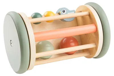 Produktbild von Done by Deer Spiegelrolle Birdee - Spielerische Förderung für Babys ab 3 Monaten - Bauchlage Spielzeug Baby - Montessori Spielzeug, Baby Spiegel Spielzeug, Holzspielzeug - Krabbelspielzeug