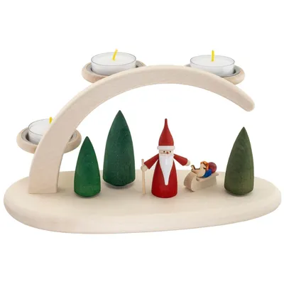 Produktbild von Leuchterbogen Weihnachtswichtel (24x13cm) von Seiffener Volkskunst
