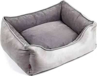 Obrázok produktu pre BOUTIQUE ZOO Elegantný pelech pre psa/veľkosť 2: 75 x 66 x 20 cm/šedá, umelá koža/pelech pre psa | Pohovka pre psa, vankúš pre psa | GREY M