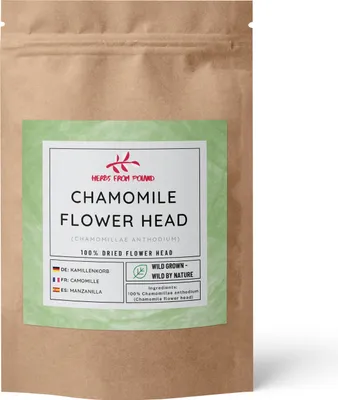 Produktbild von Herbs from Poland Kamillenkorb – Hochwertiger Blütenkorb für Kamillentee & natürliche Heilmittel - 200g