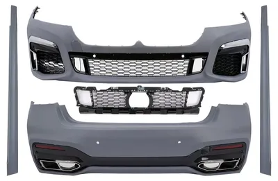 Productafbeelding van Bodykit voor BMW 7-serie G12, modeljaar 2019-2022, met M Technik design: bumpers en zijskirts.
