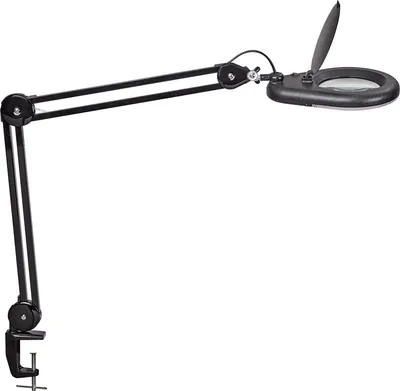 Zdjęcie produktu dla MAUL Lampa powiększająca MAULviso LED 6,500 K podstawa zaciskowa czarna