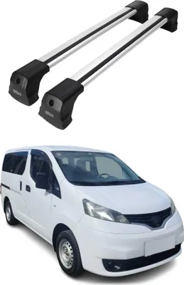 Image de Barres de toit transversales pour Nissan NV200 2010-2025 Aluminium Gris