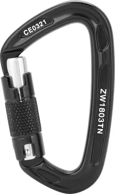 Obrázok produktu pre 25KN bezpečnostný zámok D-Buckle Outdoor Climbing Rescue Carabiner Equipment (Black)