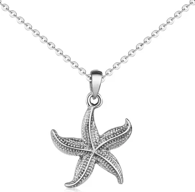 Produktbild von MATERIA by Matthias Wagner Anhänger Seestern 925 Sterling Silber wahlweise mit Kette KA-507