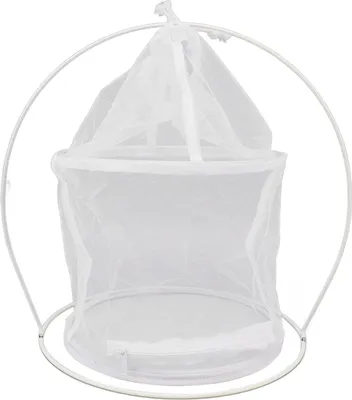 Zdjęcie produktu dla Cylindryczna żelazna rama Wisząca klatka Klatka dla motyli Ozdobna zewnętrzna klatka z siatki dla roślin