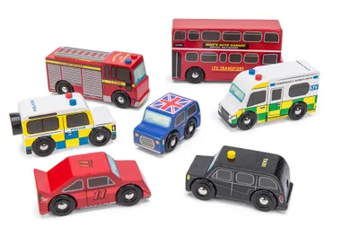Produktbild von Le Toy Van London Car Set, 3 Jahr(e), Holz, Mehrfarbig