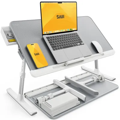 Obrázok produktu pre Stôl na notebook, výškovo a uhlovne nastaviteľný, s zásuvkou