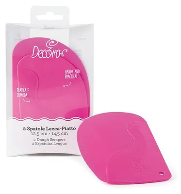 Zdjęcie produktu dla Szpatułki cukiernicze 2szt różowe 14,5 cm i 12,5 cm - Decora